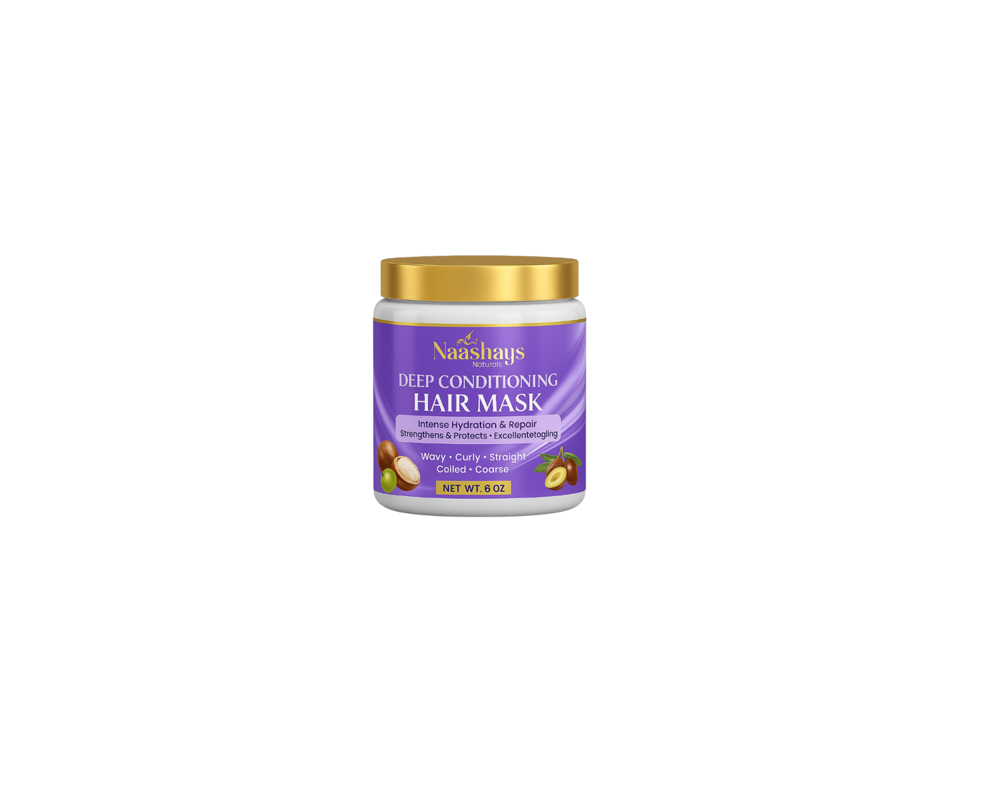 Naasahys Naturals Deep Conditioning Hair Mask. Naturals Deep Repair Hair Mask, Paraben and Sulfate Free, Deep Conditioner for Reviving dull hair, Damaged and dry Hair. Hydrating dry, Frizzy, All Hair Type