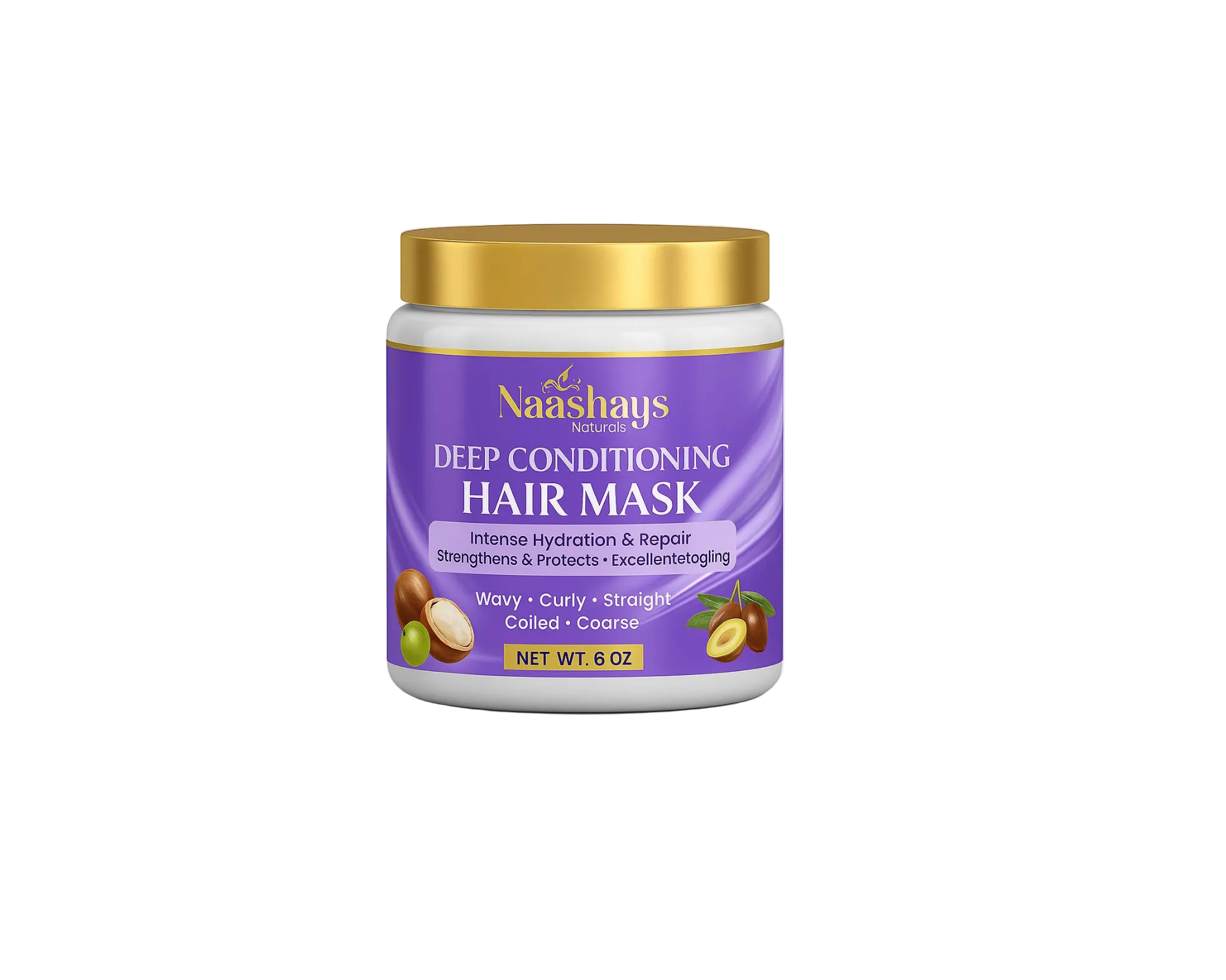Deep conditioning hair mask for dry damaged and brittle hair
